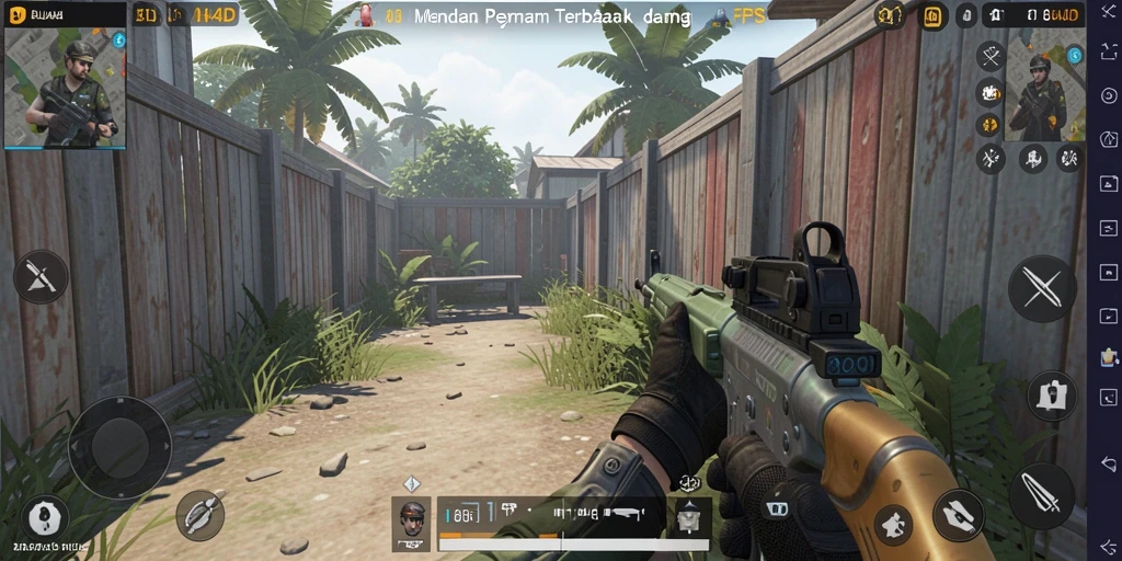 Tampilan gameplay menarik dan mendebarkan dalam BUAH4D.