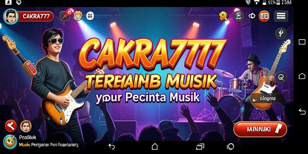 Tangkapan layar CAKRA777 menunjukkan pemain menikmati pengalaman musik yang interaktif.