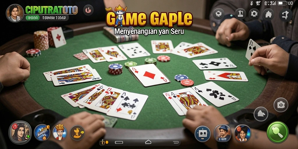 Tampilan gameplay Gaple yang interaktif dan seru di CIPUTRATOTO.