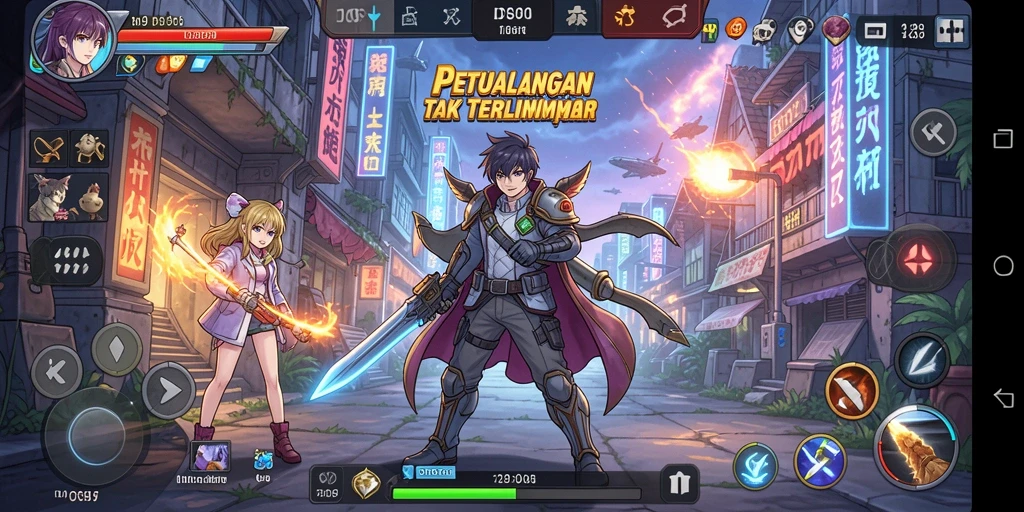 Tampilan menawan dari gameplay DS99 yang penuh aksi.
