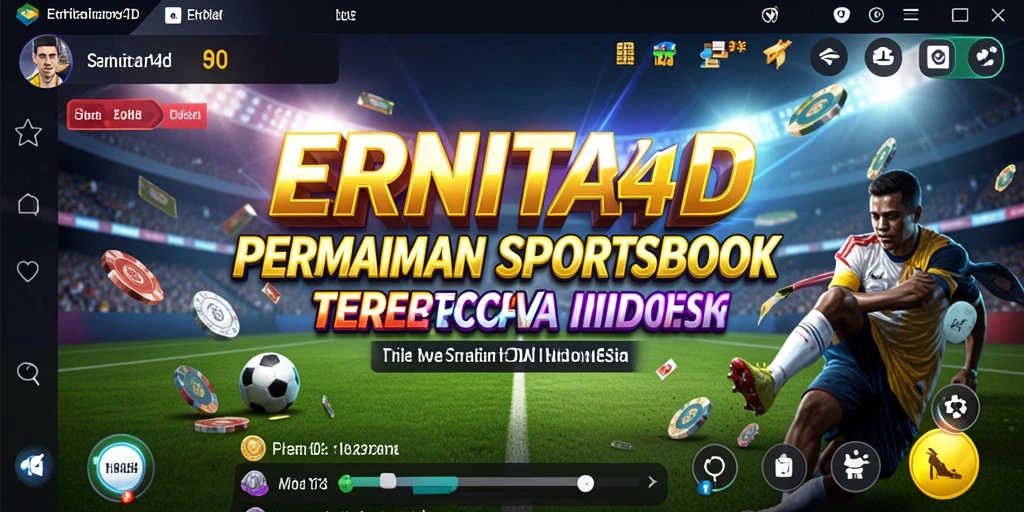 Tampilan screenshot ERNITA4D yang menampilkan permainan taruhan olahraga.