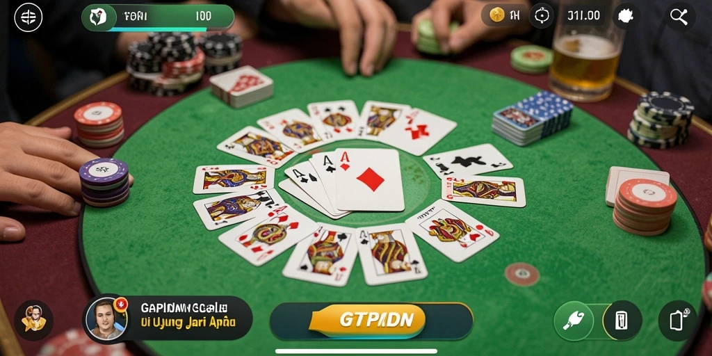 Tampilan gameplay Gaple yang menarik dan interaktif.