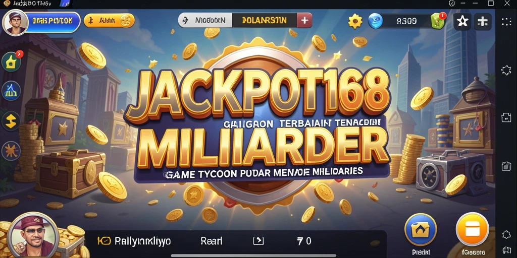 Screenshot JACKPOT168 menampilkan aksi seru dalam permainan Tycoon.