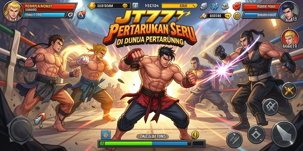Screenshot JT777 menampilkan pertarungan dengan aksi yang intens.