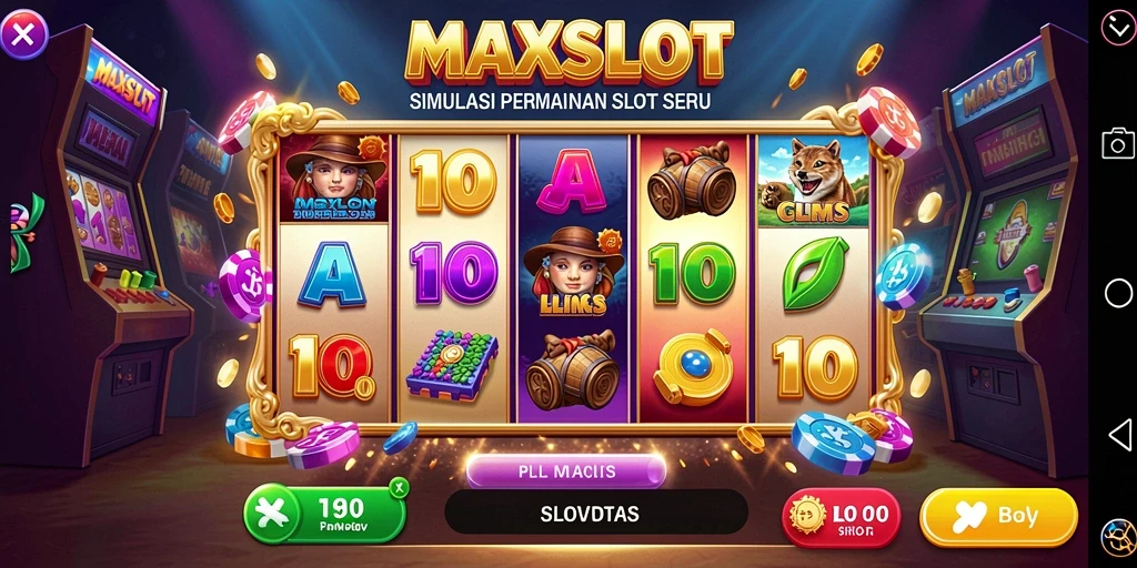 Tangkapan layar utama MAXSLOT menunjukkan gameplay slot yang menarik.
