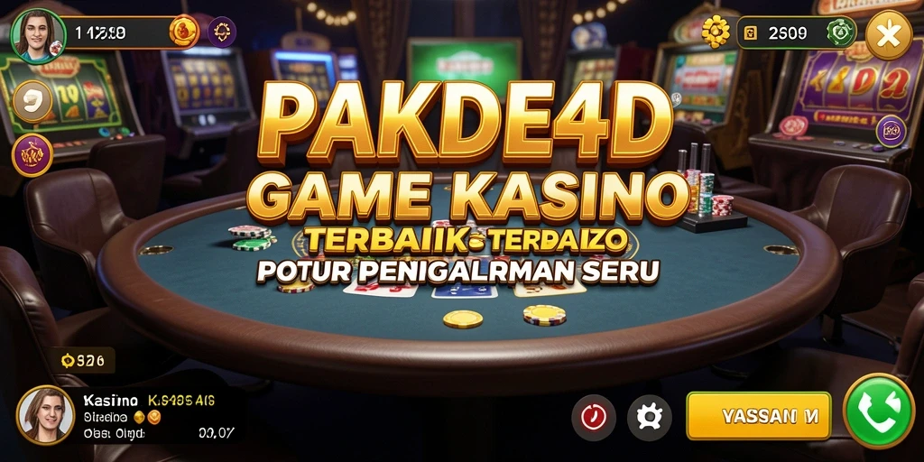 Screenshot PAKDE4D menampilkan momen seru bermain kasino.