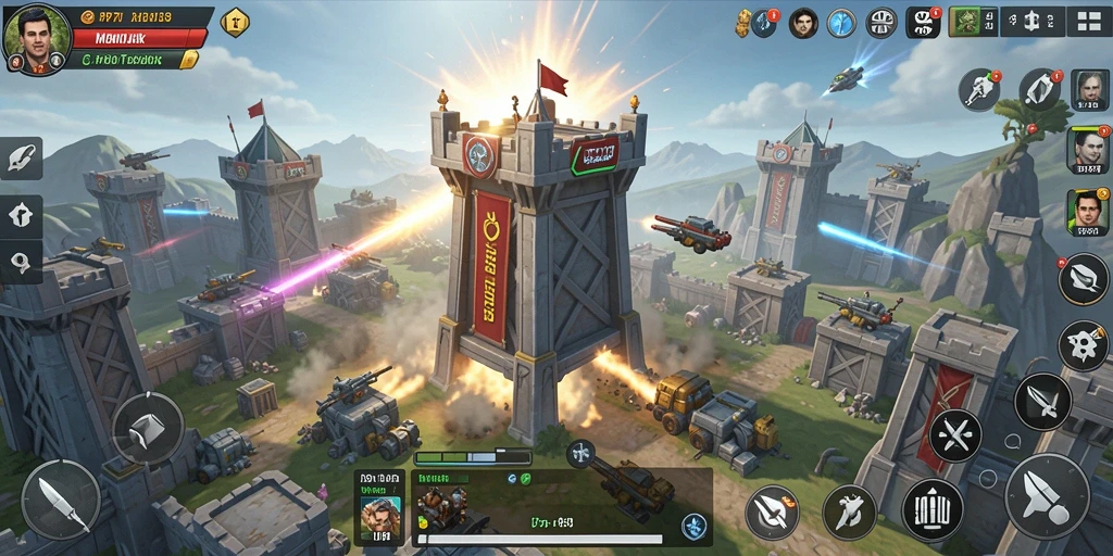 Tampilan gameplay PP7 yang menegangkan dalam strategi Tower Defense.