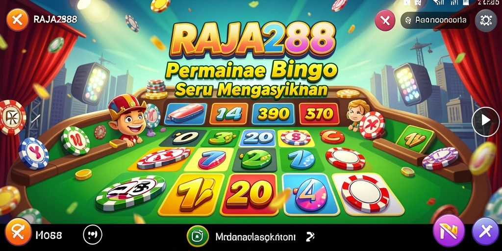 Tampilan gameplay seru di RAJA288, menampilkan suasana permainan Bingo yang menyenangkan.