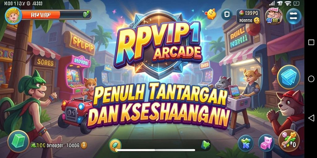 Screenshot gameplay RPVIP1 menampilkan aksi seru dalam permainan Arcade.