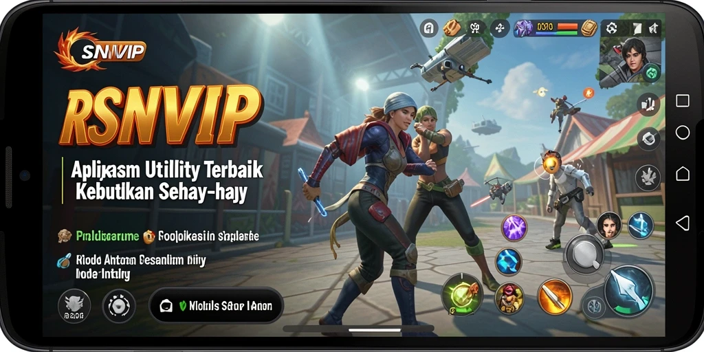 Screenshot RSNVIP menunjukkan antarmuka aplikasi Utility yang intuitif.