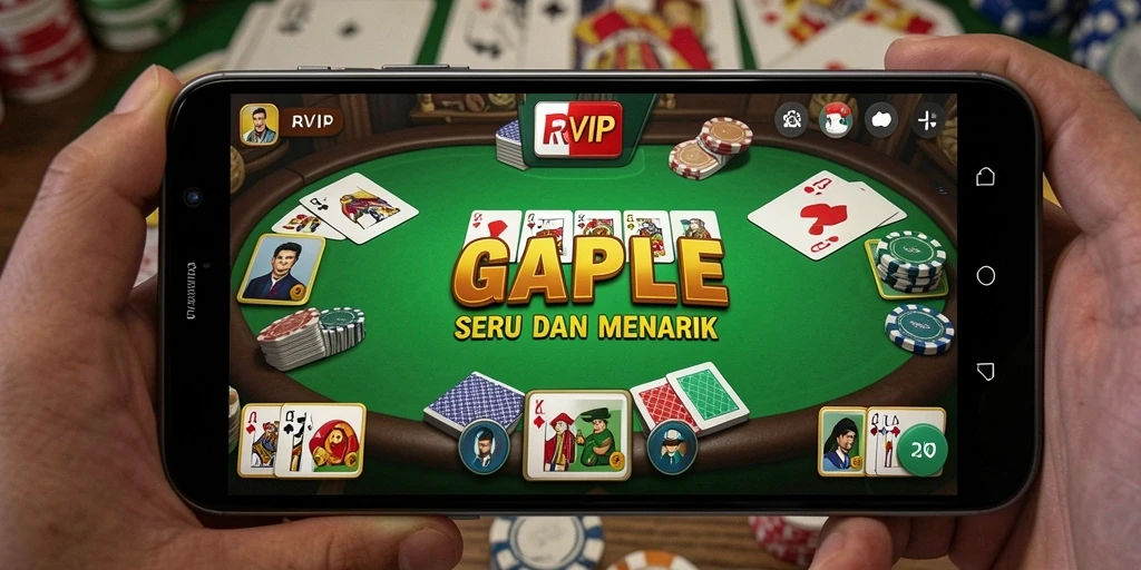 Screenshot gameplay Gaple RVIP yang penuh aksi dan seru.