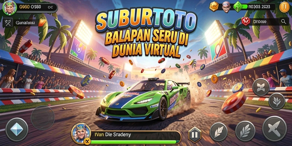 Gameplay SUBURTOTO yang mendebarkan di tengah balapan.