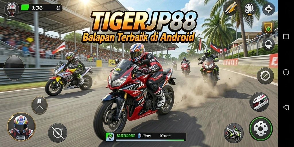 Gameplay seru dan menegangkan dalam balapan motor.
