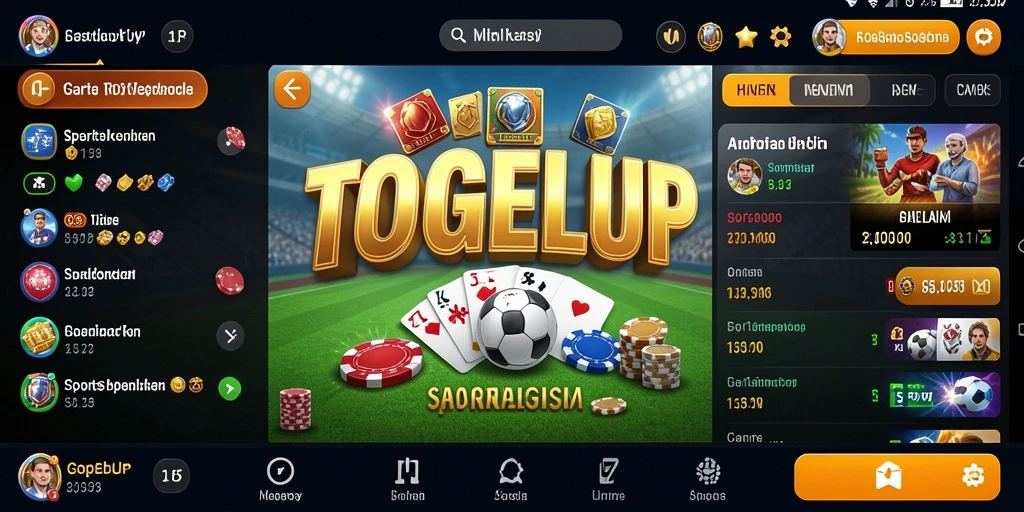 Tampilan menarik dari antarmuka game Sportsbook TOGELUP.